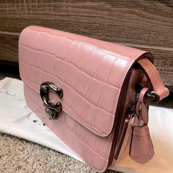 ❌SOLD❌ NWT Coach Studio Croc-Embossed Leather Shoulder Bag - Picture 5 of 14